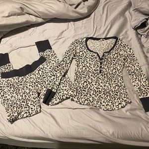 Victoria’s Secret flannel cheetah print PJ set